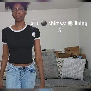 S Black shirt w/ white lining